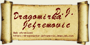 Dragomirka Jefremović vizit kartica